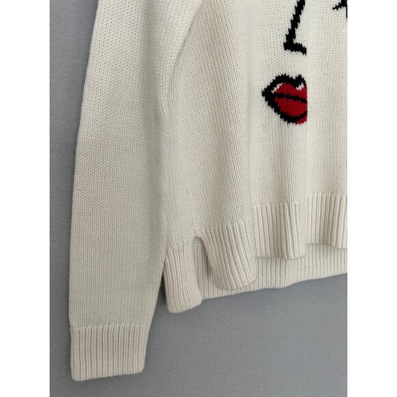 Madewell Making Faces Intarsia Knit Sweater Merino Wool Small - Picture 5 of 9